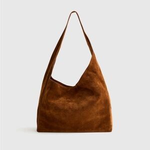 Quince Italian Suede Slouchy Shoulder Bag